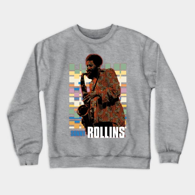 Sonny Rollins Graphic print Crewneck Sweatshirt by HAPPY TRIP PRESS